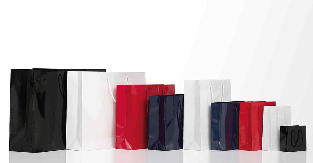 shopper carta lusso plastificate lucide